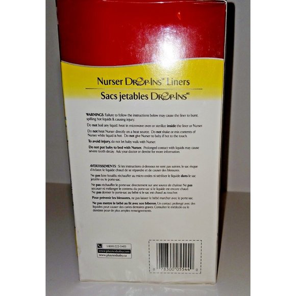 Playtex Nurser Drop-Ins Liners 100 Count Expands to 10oz New & Sealed Made USA - Picture 5 of 6
